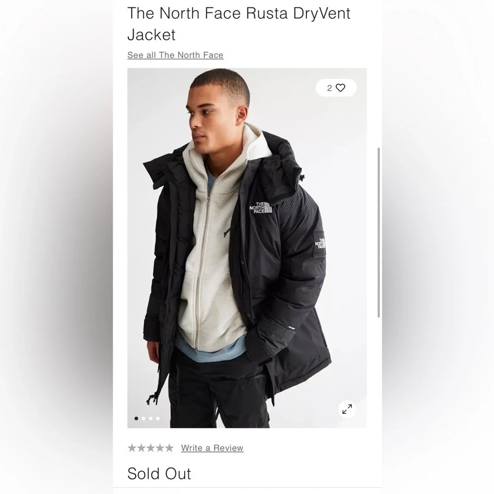 Urban Outfitters x North Face Dryvent Rusts Jacket Size Small NWT